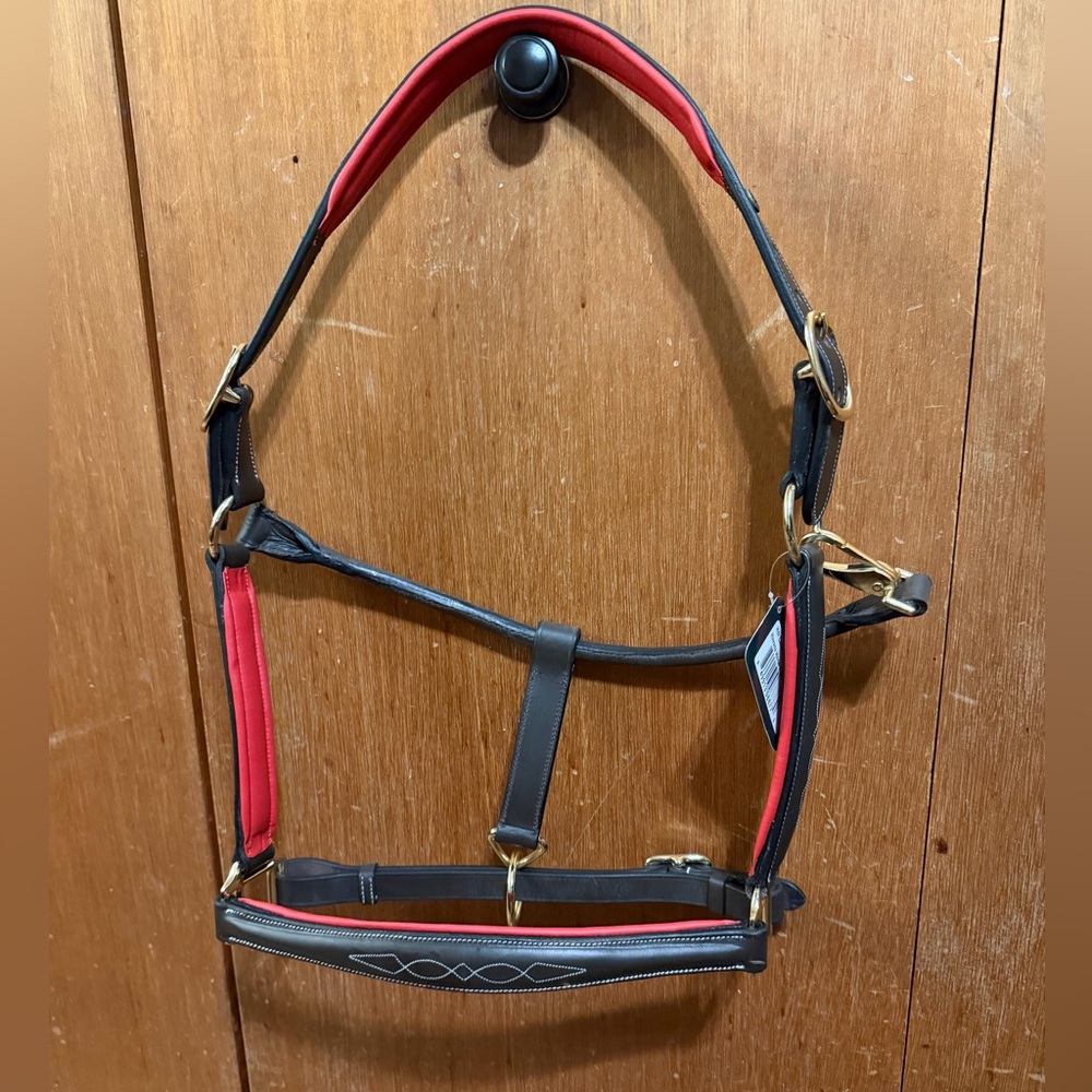 Henri de Rivel leather Padded Halter - Havana - Horse